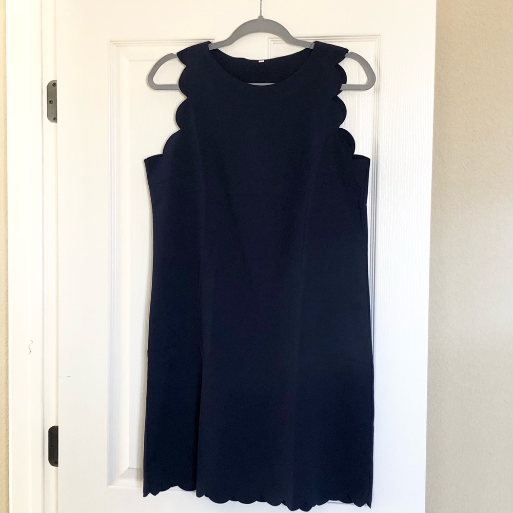NEW Navy Scalloped Dress